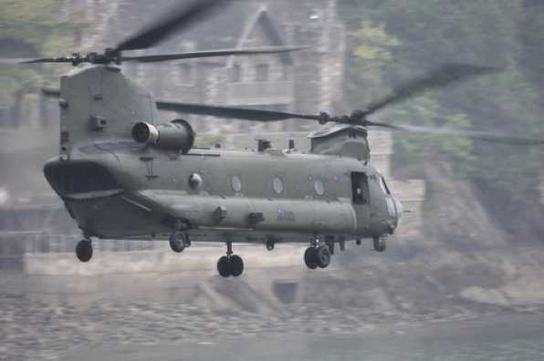 10 June 2020 - 16-32-23 
Just the one run, from north to south passing Inverdart Boathouse low enough to see the swimming pool.
--------------------------
From RAF Odiham - Chinook ZH775 in the mist